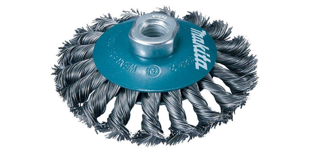 makita Rundbürste D-39861 D.100mm Stahldraht gezopft Gewinde M14