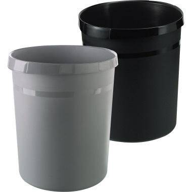 HAN GRIP KARMA 18198-13 Papierkorb 18 l Recycling Kunststoff Öko-Schwarz 1 St.