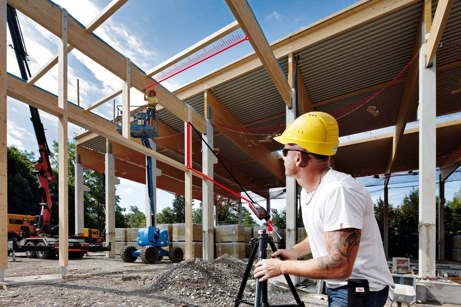 Leica Disto D510 Paket Laser Entfernungsmesser mit Zielsucher, IP65, BT und 360° Neigungssensor