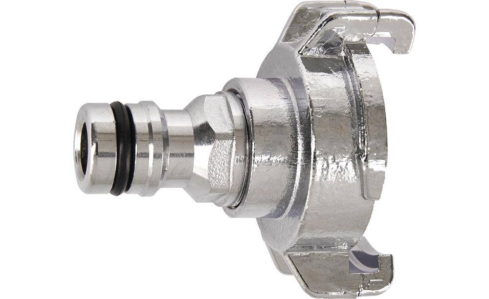 GEKA Übergangsstück plus-Stecksystem Messing verchromt Klaue und