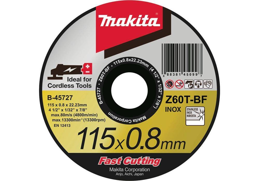 Makita B-45727 Trennscheibe gerade 115 mm 1 St. Stahl, Edelstahl