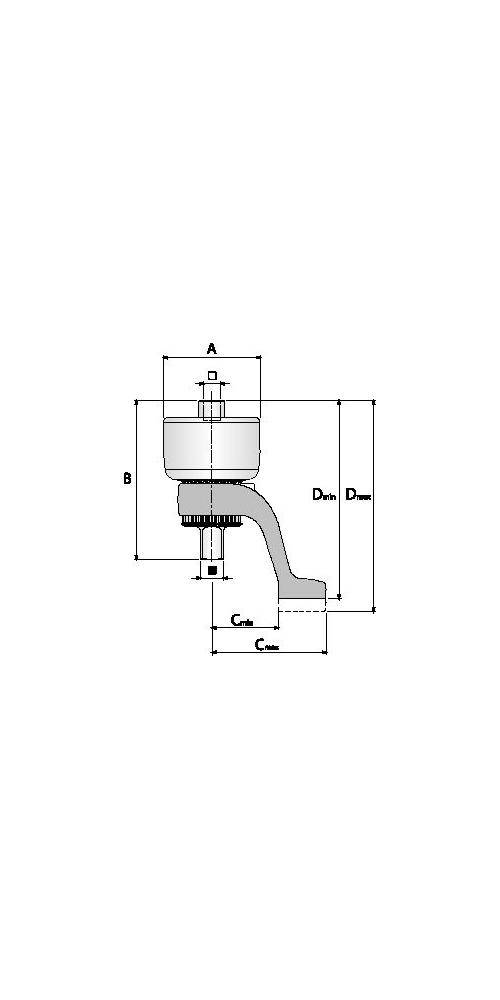 GEDORE RL-DVV13 Reaktionsarm L-Form gerade für DVV-13, 3/4"
