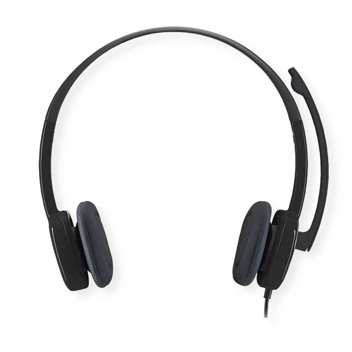 Logitech H151 Computer On Ear Headset kabelgebunden Stereo Schwarz Mikrofon-Rauschunterdrückung, Noise Cancelling Lautstärkeregelung, Mikrofon-Stum