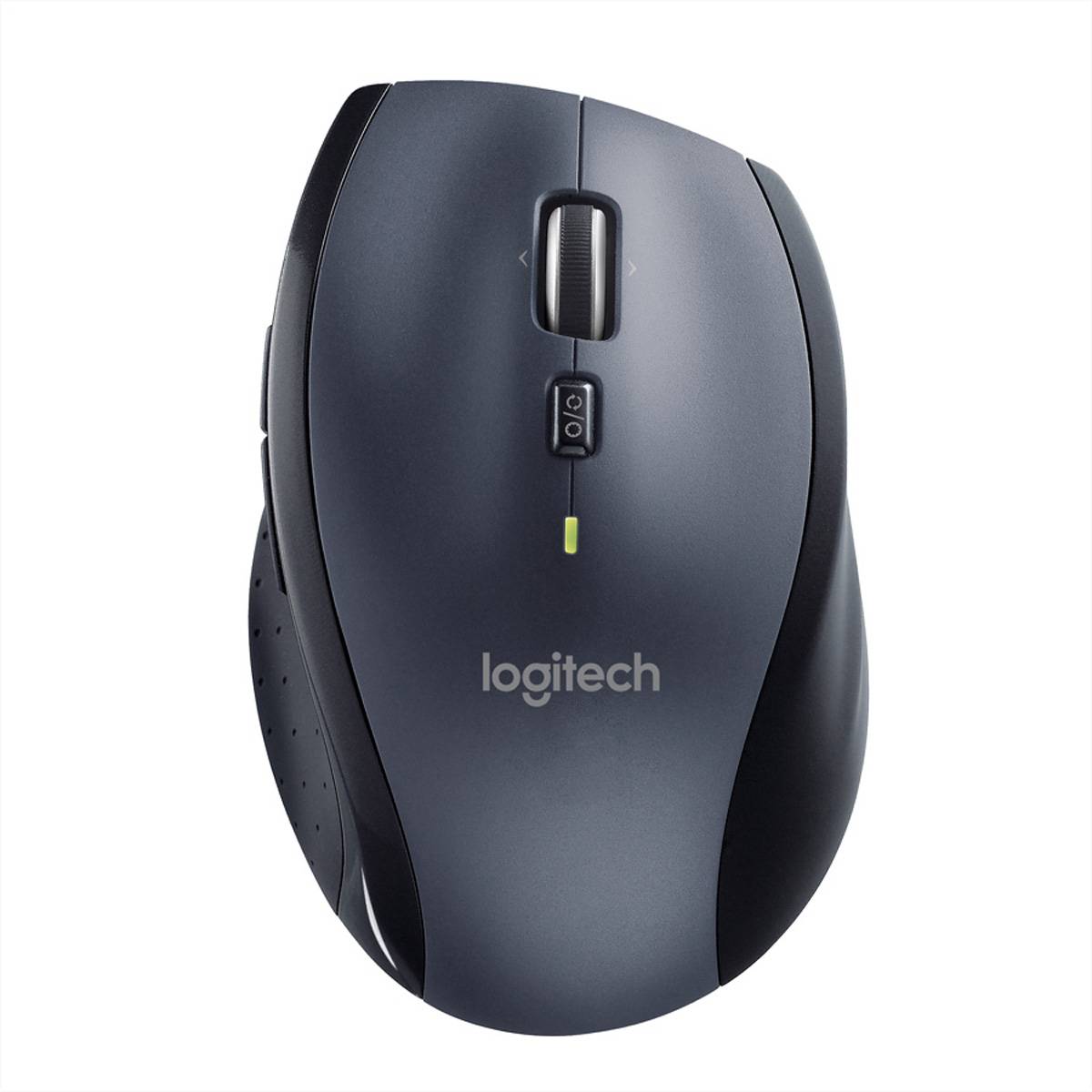 Logitech M705 Marathon Ergonomische Maus Funk Laser Schwarz, Silber 7 Tasten 1000 dpi Ergonomisch