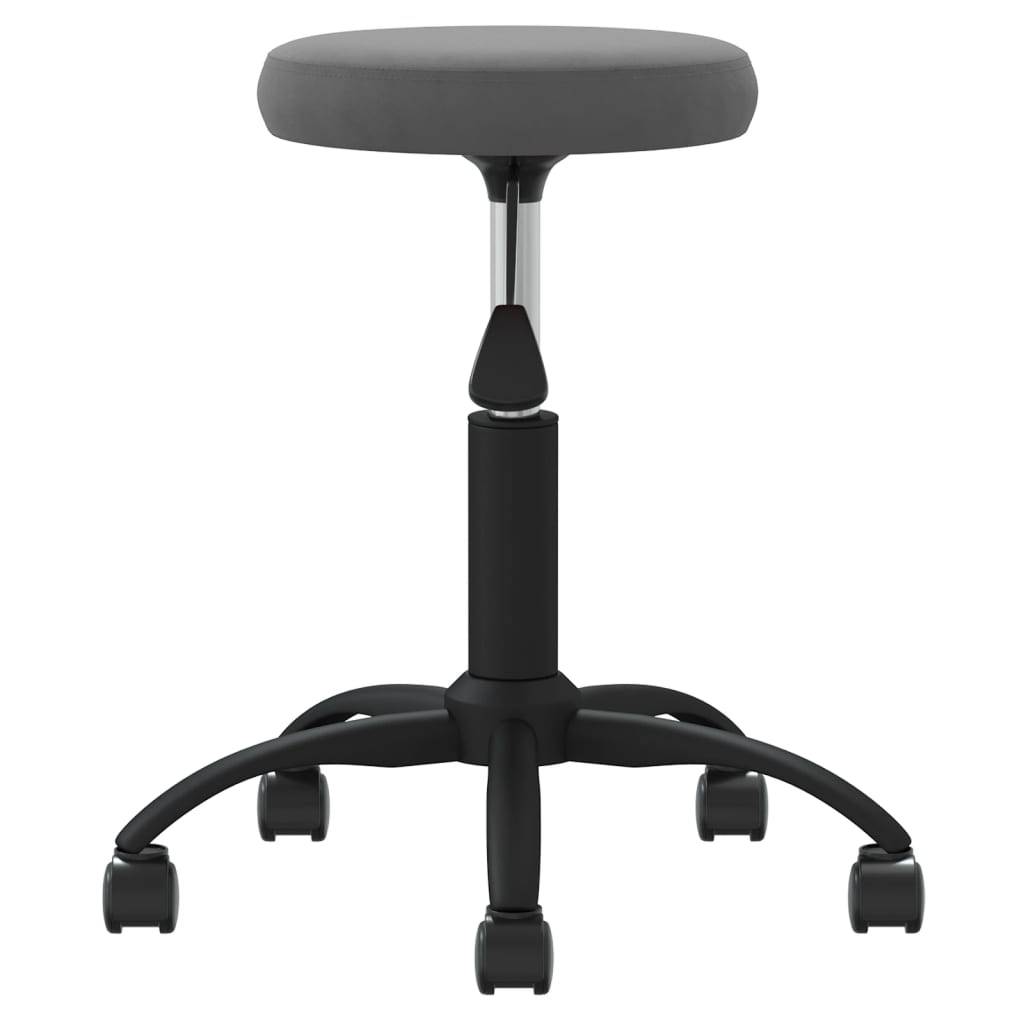 vidaXL Massagehocker Samt Dunkelgrau