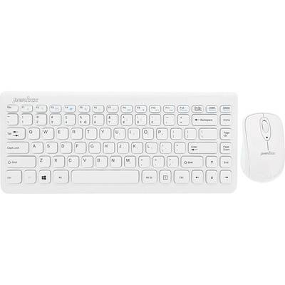 Perixx PERIDUO-707 PLUS US W, Mini Tastatur und Maus Set, schnurlos, weiß