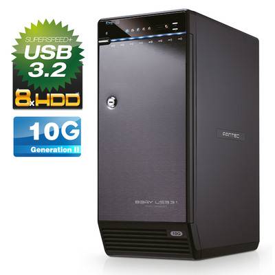 FANTEC QB-X8U31 8x 3.5" HDD Festplattengehäuse USB 3.1 - HDD-Wechselrahmen - 3 - HDD-Wechselrahmen - 3,5"