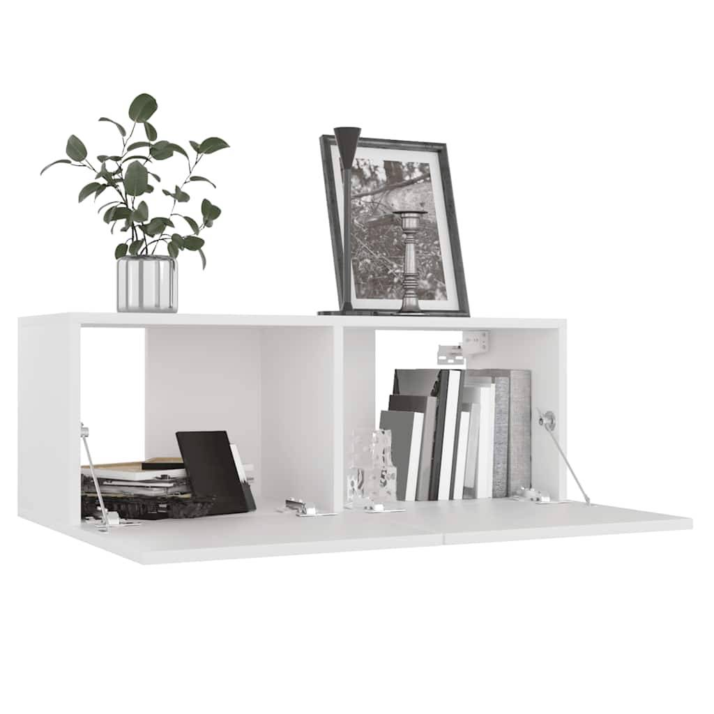 vidaXL 8-tlg. TV-Schrank-Set Weiß Holzwerkstoff
