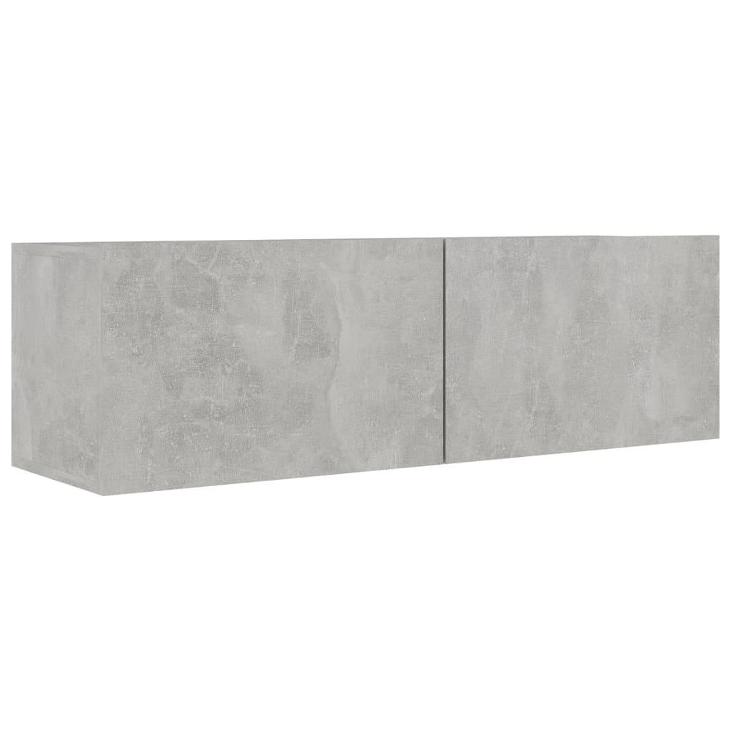 vidaXL 3-tlg. TV-Schrank-Set Betongrau Holzwerkstoff