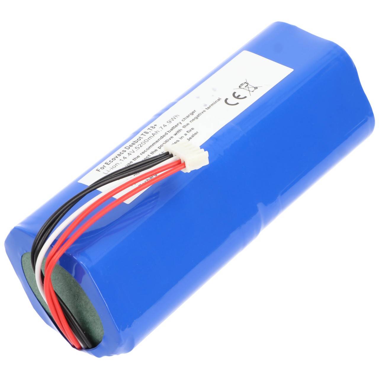 Akku passend für Ecovacs Deebot T8, T8+, Li-ion, 14,4V, 5200mAh, 74,9Wh