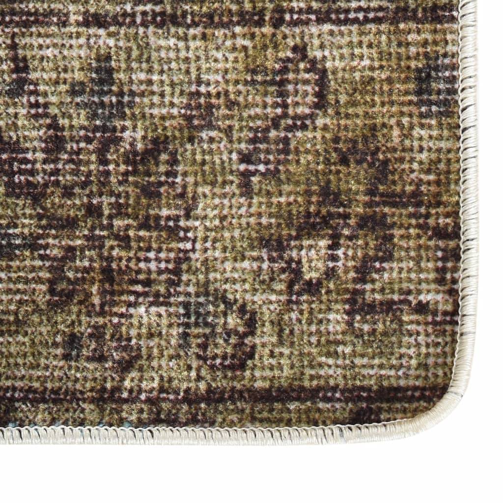 vidaXL Teppich Waschbar Patchwork Mehrfarbig 190x300 cm Rutschfest