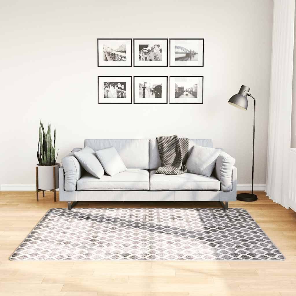 vidaXL Teppich Waschbar Mehrfarbig 120x180 cm Rutschfest