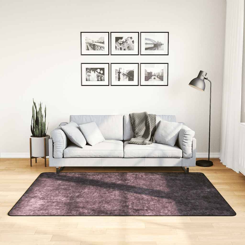 vidaXL Teppich Waschbar Anthrazit 120x180 cm Rutschfest