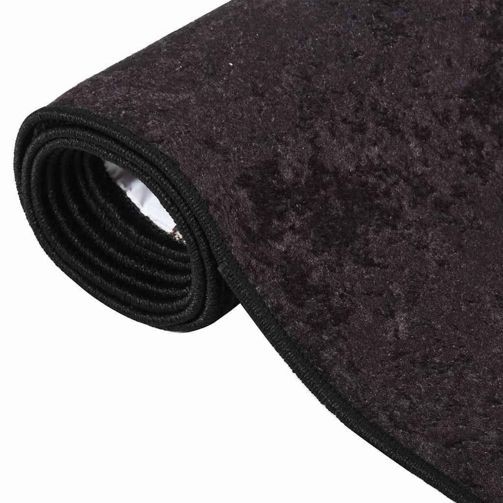 vidaXL Teppich Waschbar Anthrazit 120x180 cm Rutschfest