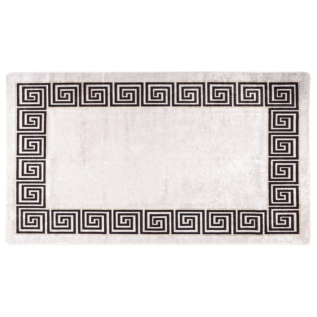 vidaXL Teppich Waschbar 190x300 cm Hellbeige Rutschfest