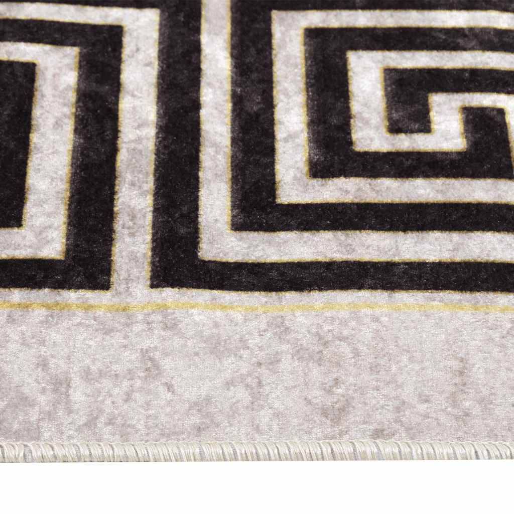 vidaXL Teppich Waschbar 190x300 cm Hellbeige Rutschfest