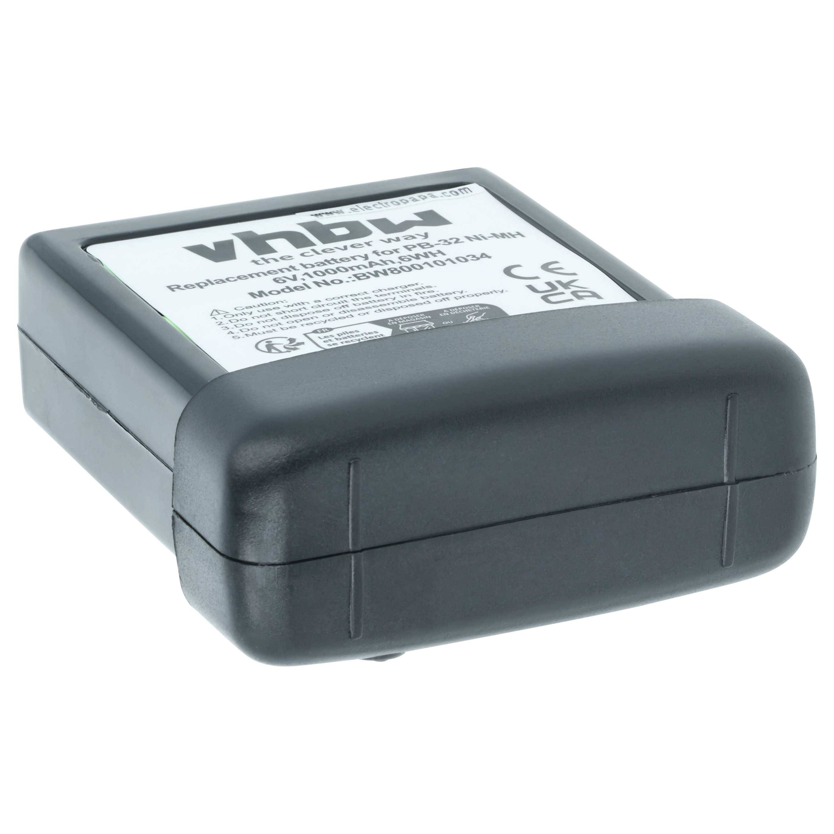 vhbw 2x Akku kompatibel mit Alan Midland 73-30 Funkgerät, Walkie Talkie (1000 mAh, 6 V, NiMH)