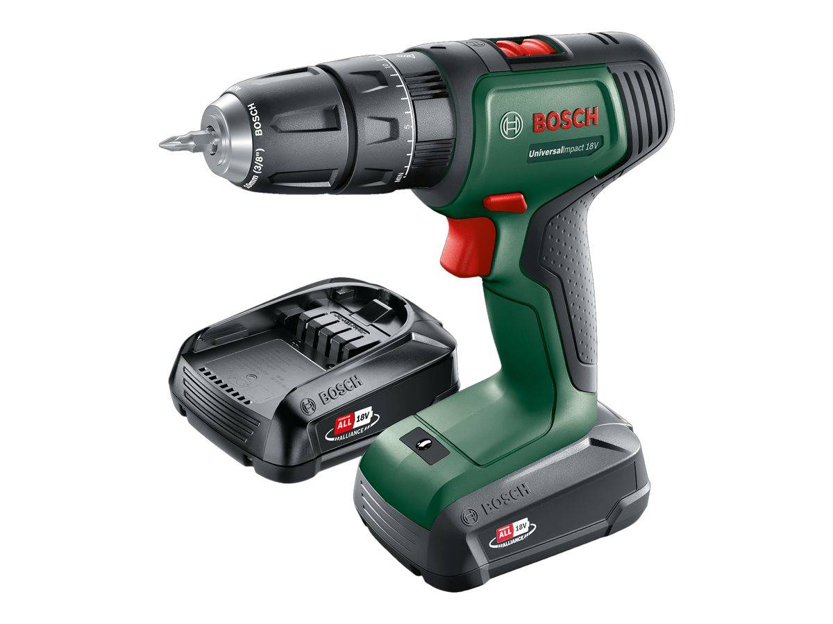 Bosch Home and Garden UniversalImpact 18V -Akku-Schlagbohrschrauber inkl. 2. Akku, inkl. Ladegerät, inkl. Koffer