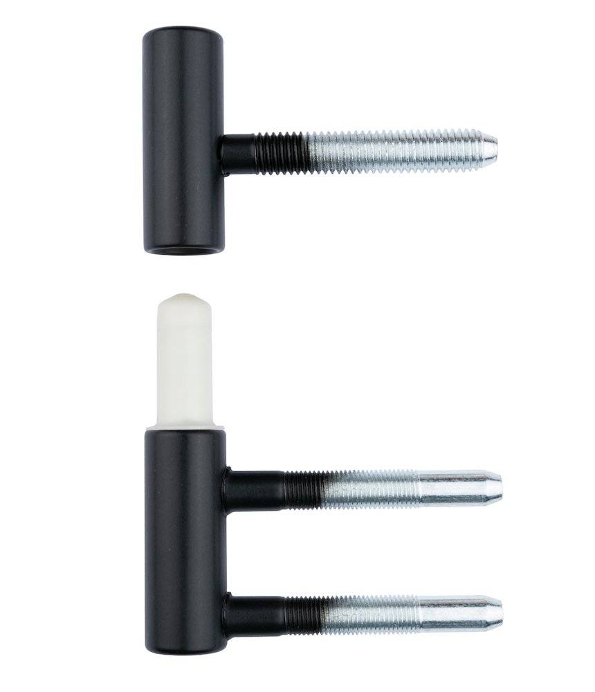 HERMAT Einbohrband 6841,2tlg.,Vollblatt,classic black,ähnlich RAL 9005