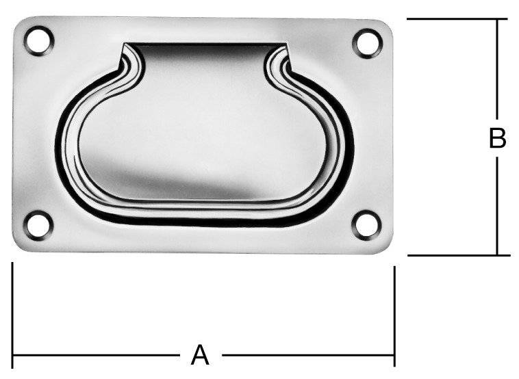 Vormann Einlass-Kistengriff 140x90mm Stahl verzinkt