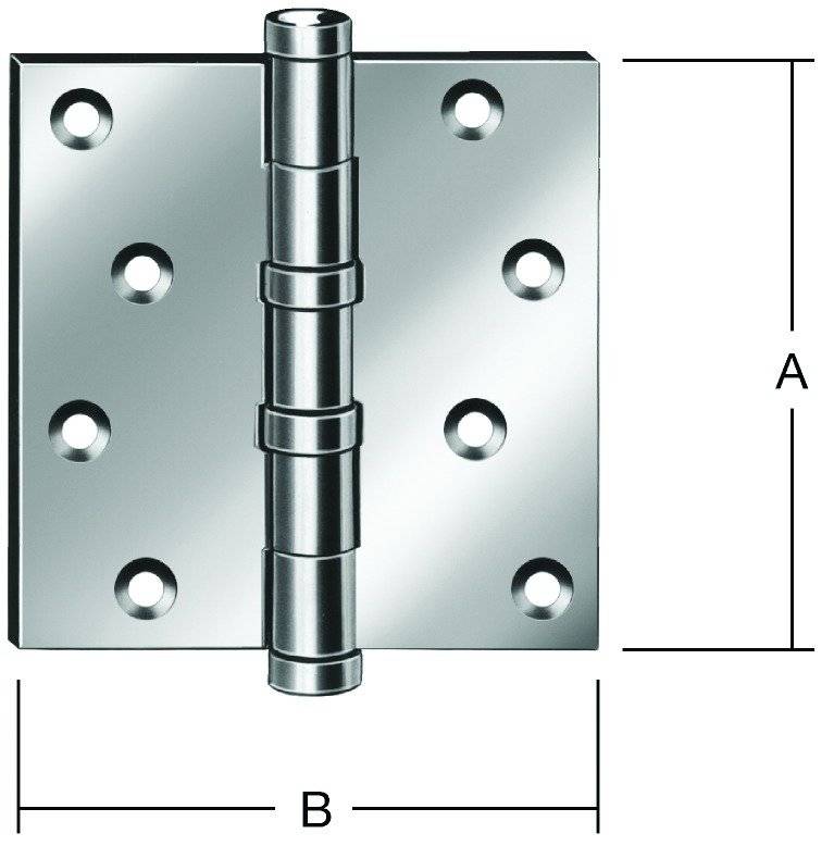 Vormann Türscharniere mit Kugellager 102x76x2,9 mm, vernickelt matt