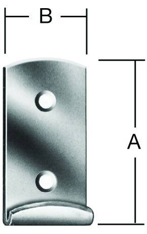 Vormann Schließhaken 83x25 mm gerade Edelstahl (Form G)