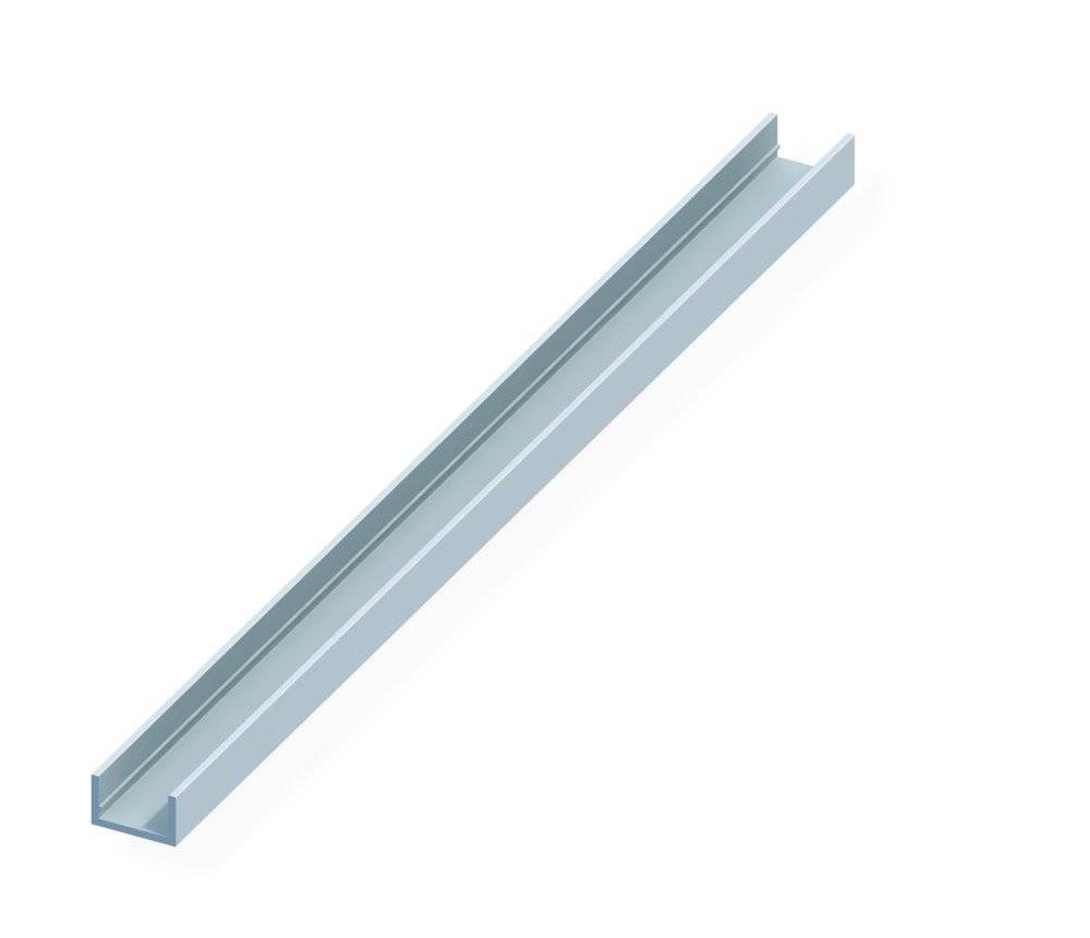 Vormann Alu U-Profil 10x16,5x1,5 mm, silber elox. 1000 mm lang
