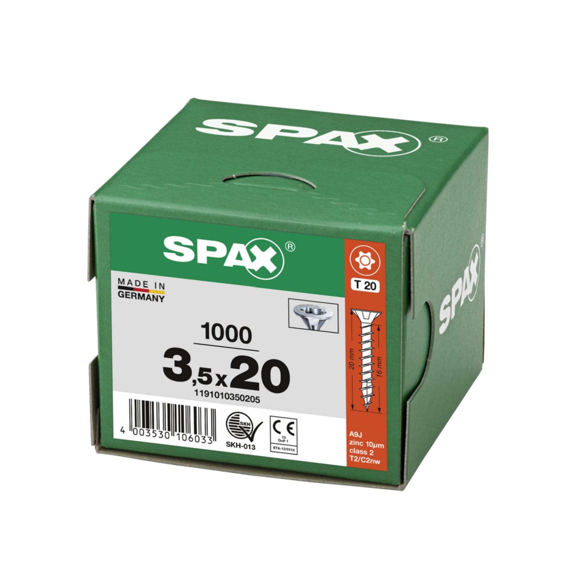SPAX SeKo T-STAR+ 3,5x 20 Wirox HP