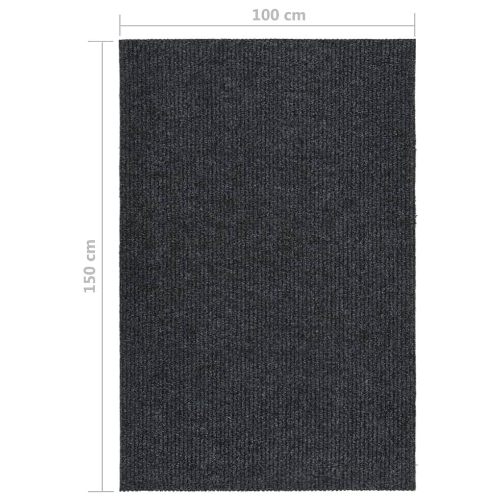 vidaXL Schmutzfangläufer 100x150 cm Anthrazit
