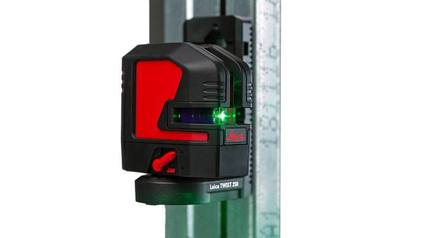 Leica Lino L2Gs - grüner Kreuzlinienlaser mit magnetischem Adapter TWIST 250 und Etui