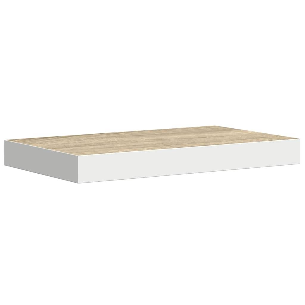vidaXL Schweberegal Eichen-Optik und Weiß 50x23x3,8 cm MDF