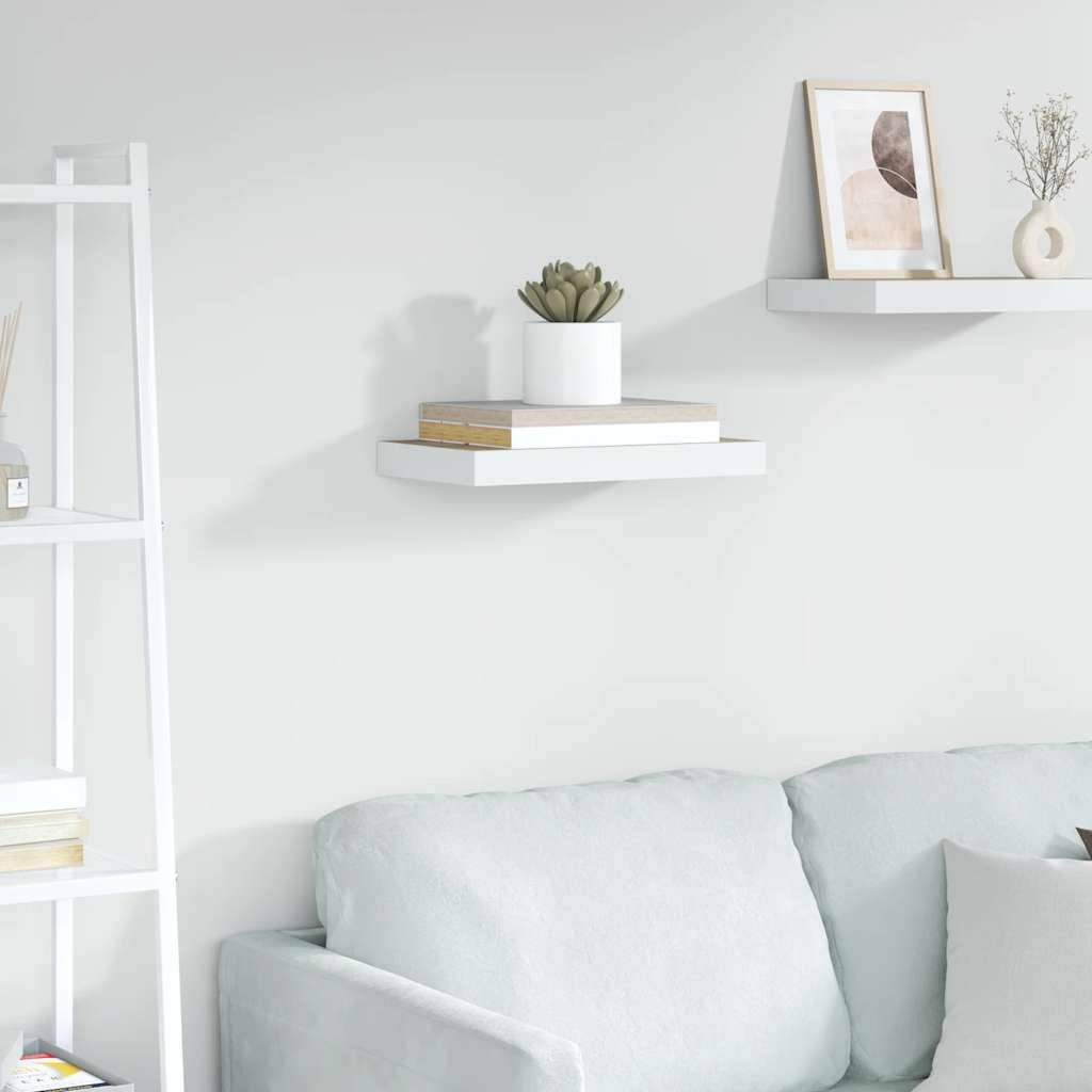 vidaXL Schweberegal Eichen-Optik und Weiß 50x23x3,8 cm MDF