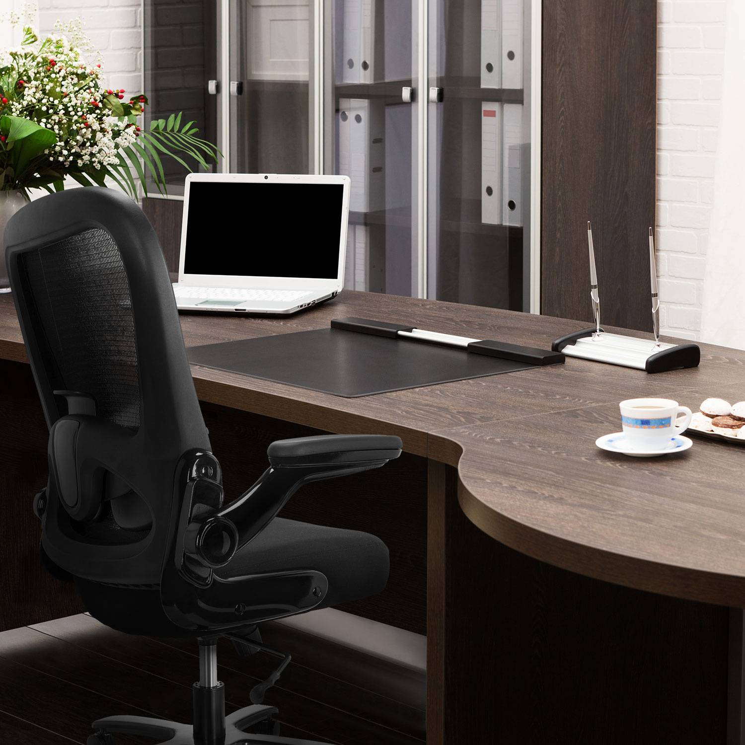 Schwerlaststuhl Bürostuhl INSTRUCTOR SW I - XXL Netzstoff Stoff schwarz hjh OFFICE