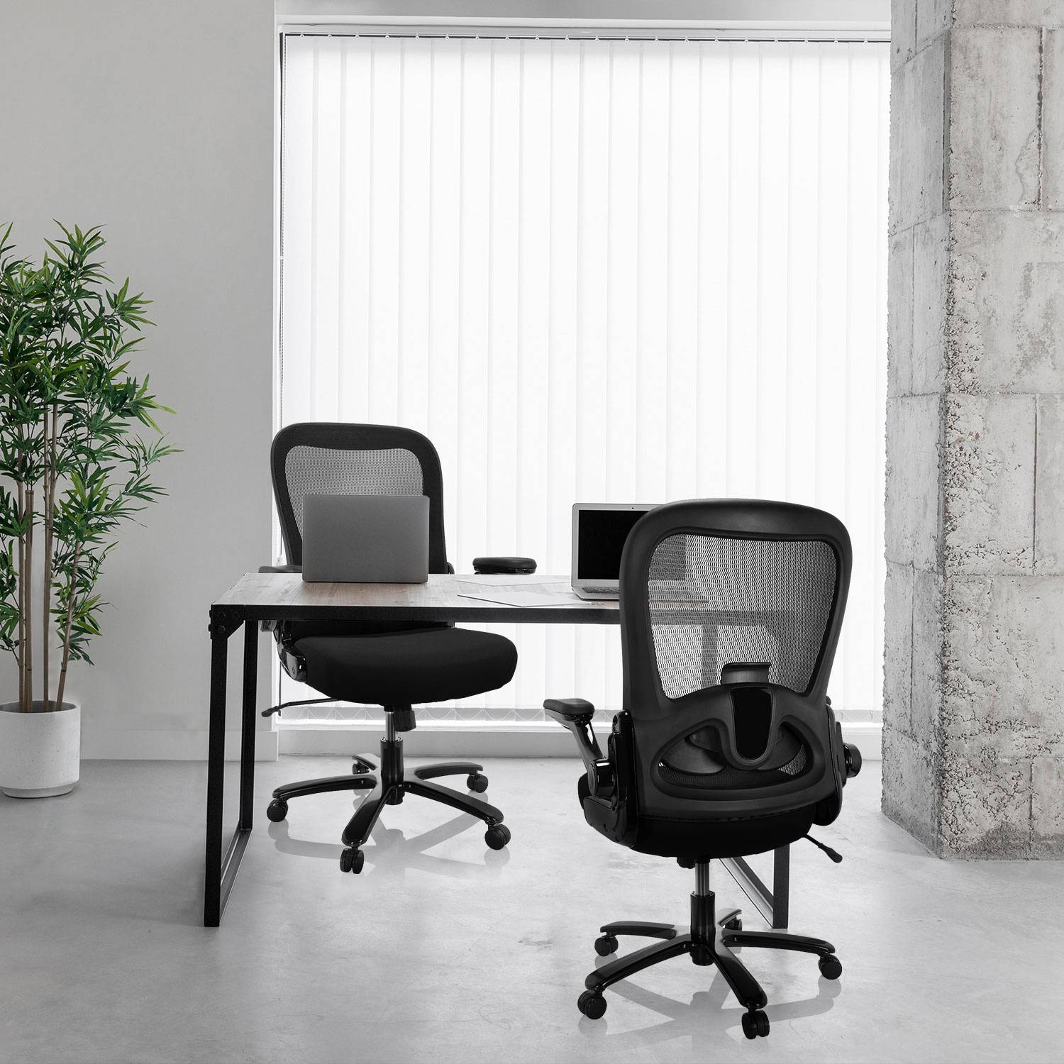 Schwerlaststuhl Bürostuhl INSTRUCTOR SW I - XXL Netzstoff Stoff schwarz hjh OFFICE