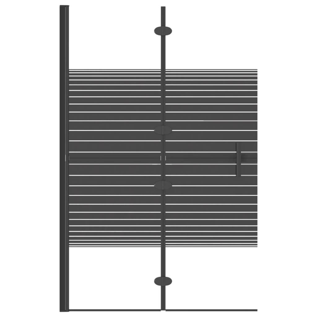 vidaXL Faltbare Duschkabine ESG 80x140 cm Schwarz