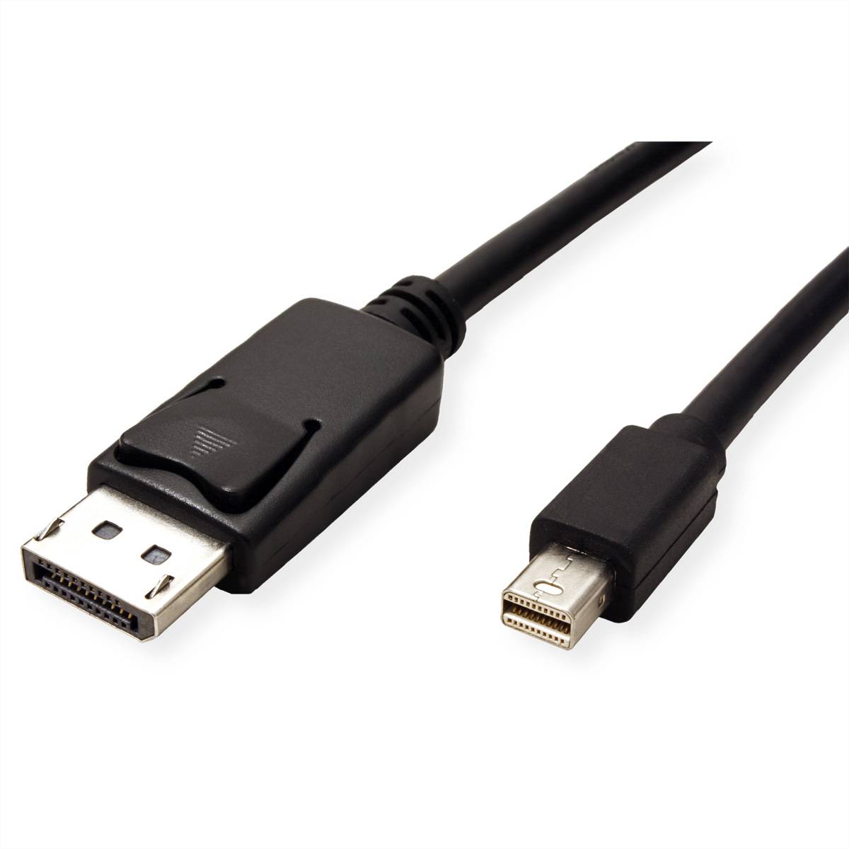 ROLINE GREEN DisplayPort Kabel, DP ST - Mini DP ST, TPE, schwarz, 1 m