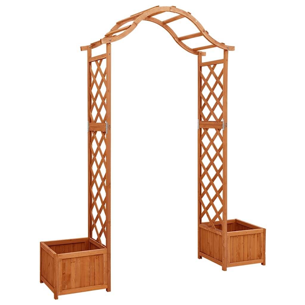 vidaXL Garten-Pergola mit Blumenkasten Massivholz Tanne