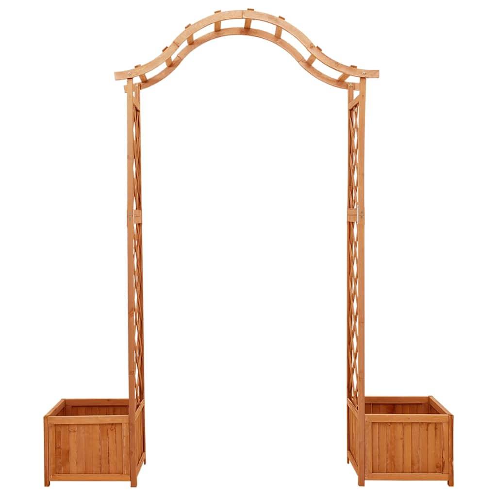 vidaXL Garten-Pergola mit Blumenkasten Massivholz Tanne