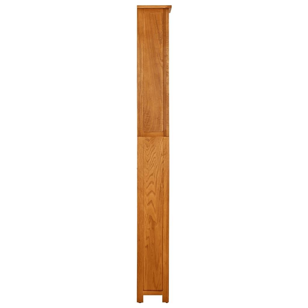 vidaXL Bücherregal 7 Fächer 60x22x200 cm Massivholz Eiche