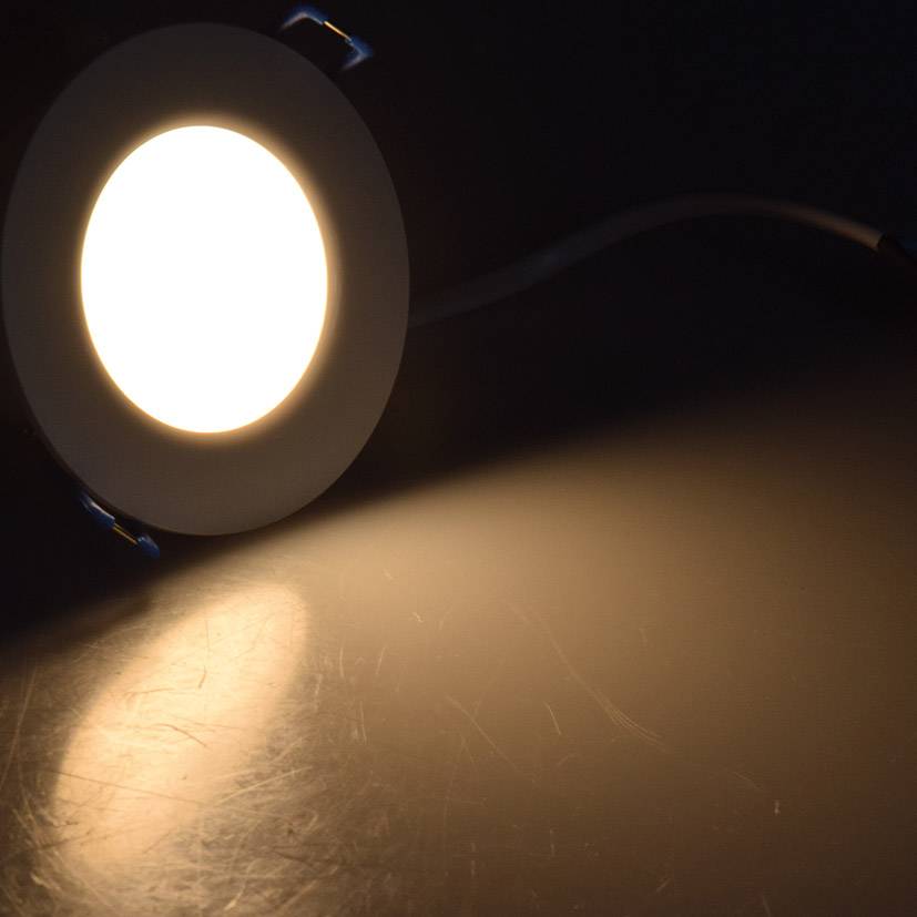 ChiliTec - LED-Einbauleuchte "Flat-30 FR-R", warmweiß, IP44