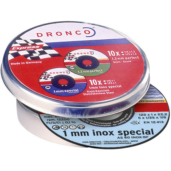 Dronco AS 60 T INOX 6900935-100 Trennscheibe gerade 115mm 22.23mm 10St.