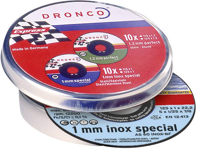 Dronco AS 60 T INOX 6900945-100 Trennscheibe gerade  125 mm 22.23 mm 10 St.