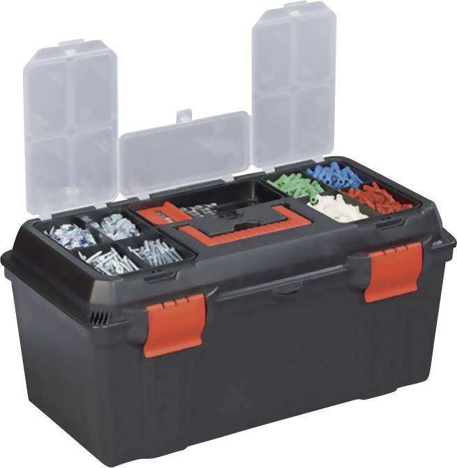 Alutec 56280 Werkzeugbox Schwarz, Orange