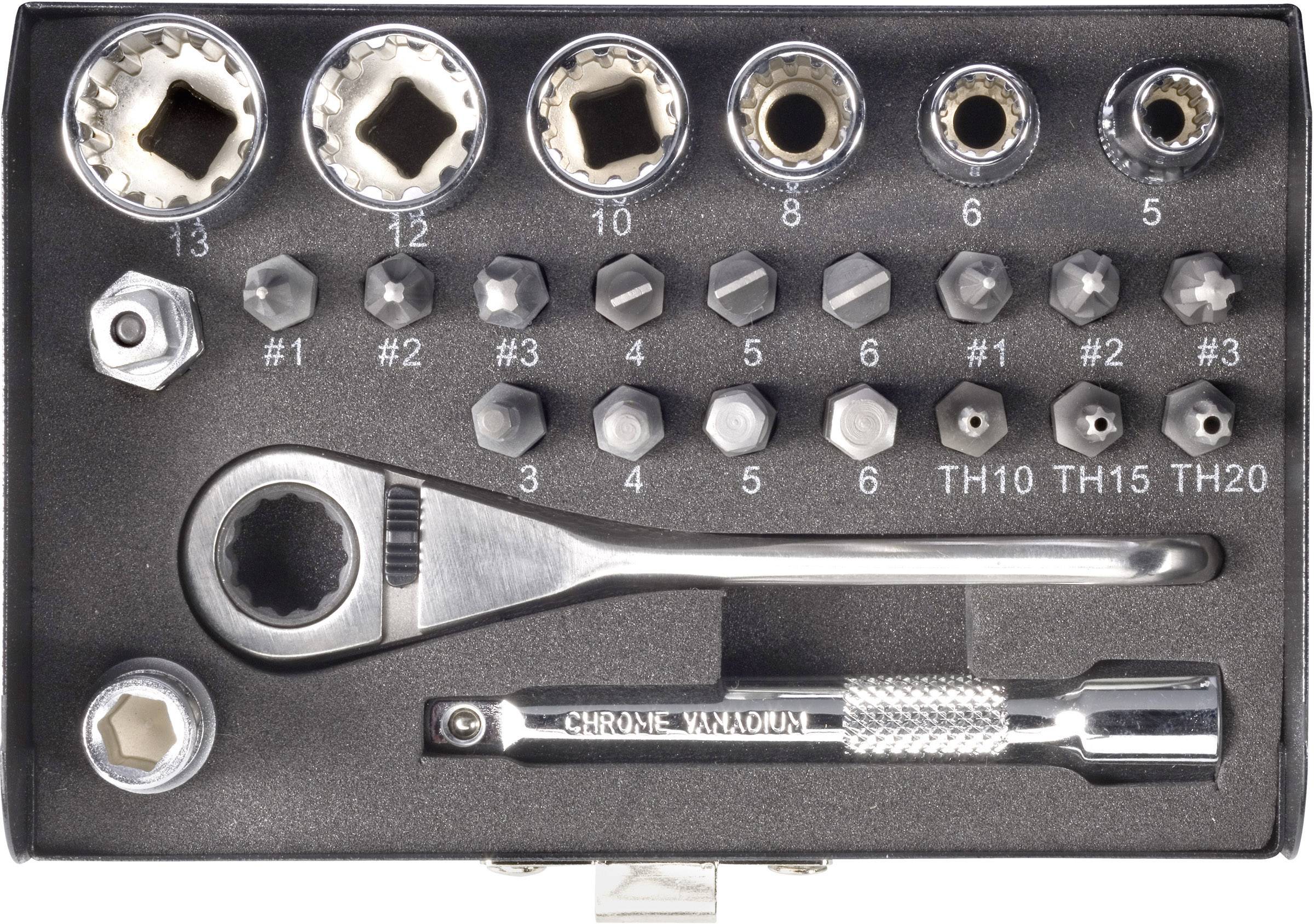 TOOLCRAFT Steckschlüsselsatz metrisch 1/4" (6.3 mm) 23teilig 820928