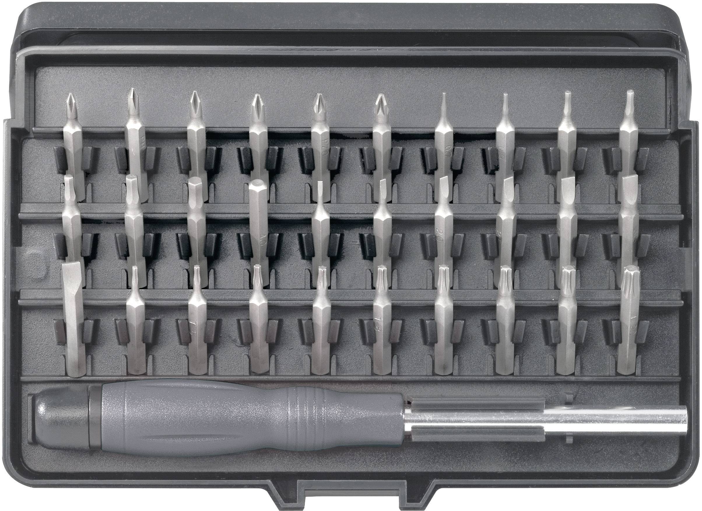 TOOLCRAFT 820935 Bit-Set 31teilig Schlitz, Kreuzschlitz Phillips, Kreuzschlitz Pozidriv, Innen-Sech