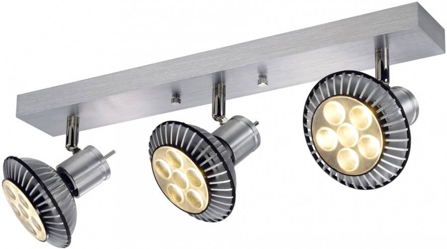 SLV Asto Spot III 147443 Deckenstrahler Halogen GU10 225 W Aluminium (gebürstet)