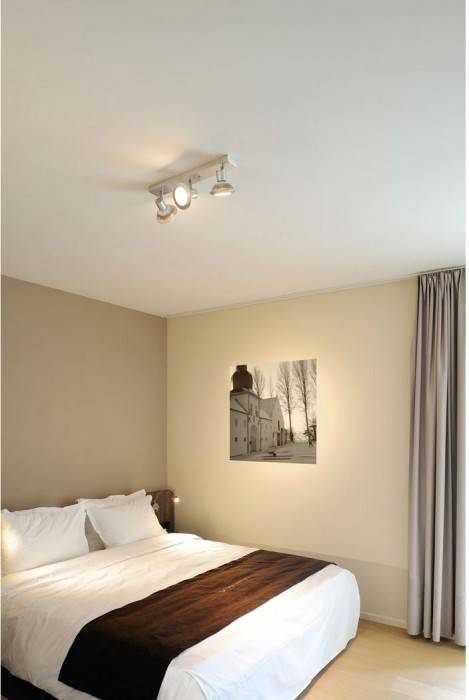 SLV Asto Spot III 147443 Deckenstrahler Halogen GU10 225 W Aluminium (gebürstet)