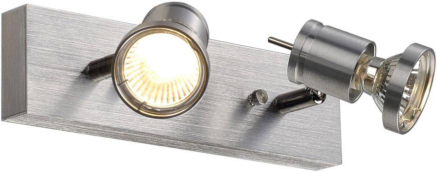 SLV Asto Spot II 147442 Deckenstrahler Halogen GU10 150 W Aluminium (gebürstet)