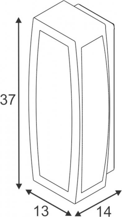 SLV Meridian 230045 Außenwandleuchte Energiesparlampe, LED E27 20W Anthrazit
