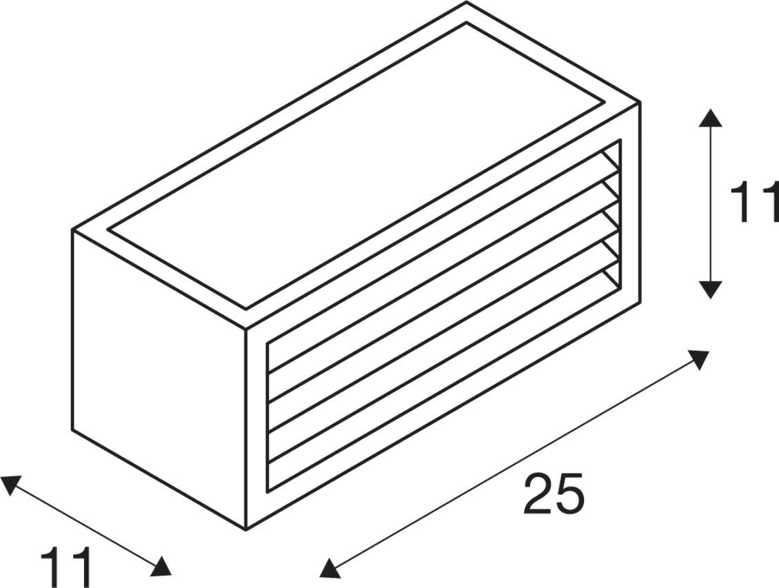 SLV BOX-L 232495 Außenwandleuchte E27 Anthrazit